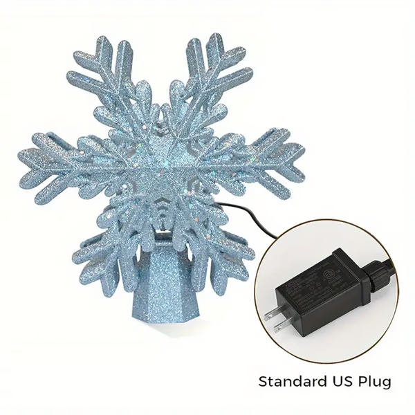 Christmas Tree Topper with LED Snowflake Projector Alvore