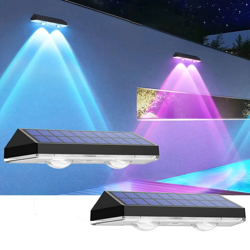 Solar LED Fence Lights Outdoor Alvore