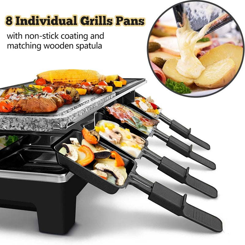 Electric Raclette Grill with Reversible Plate Alvore