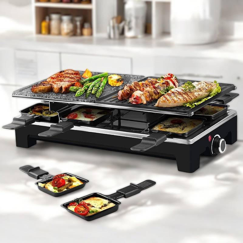 Electric Raclette Grill with Reversible Plate Alvore