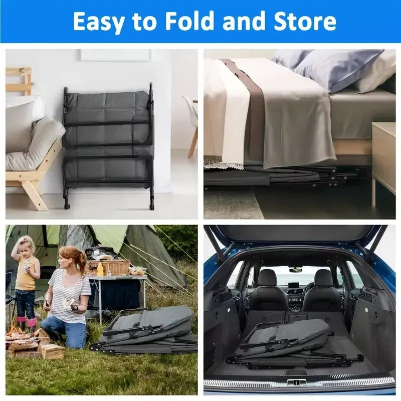 Alvore Folding Camp Bed with Pillow Alvore