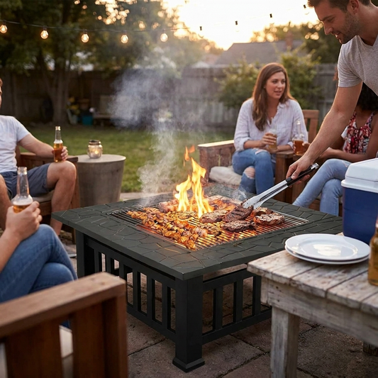 Versatile Outdoor Fire Pit in use