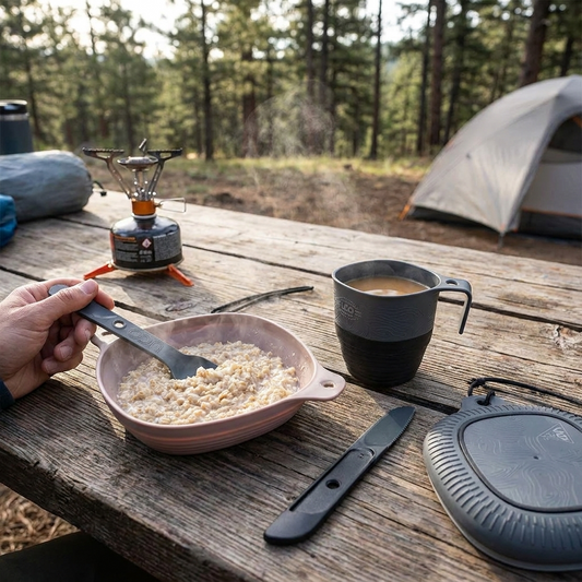 Eco-Friendly Mess Kit in use