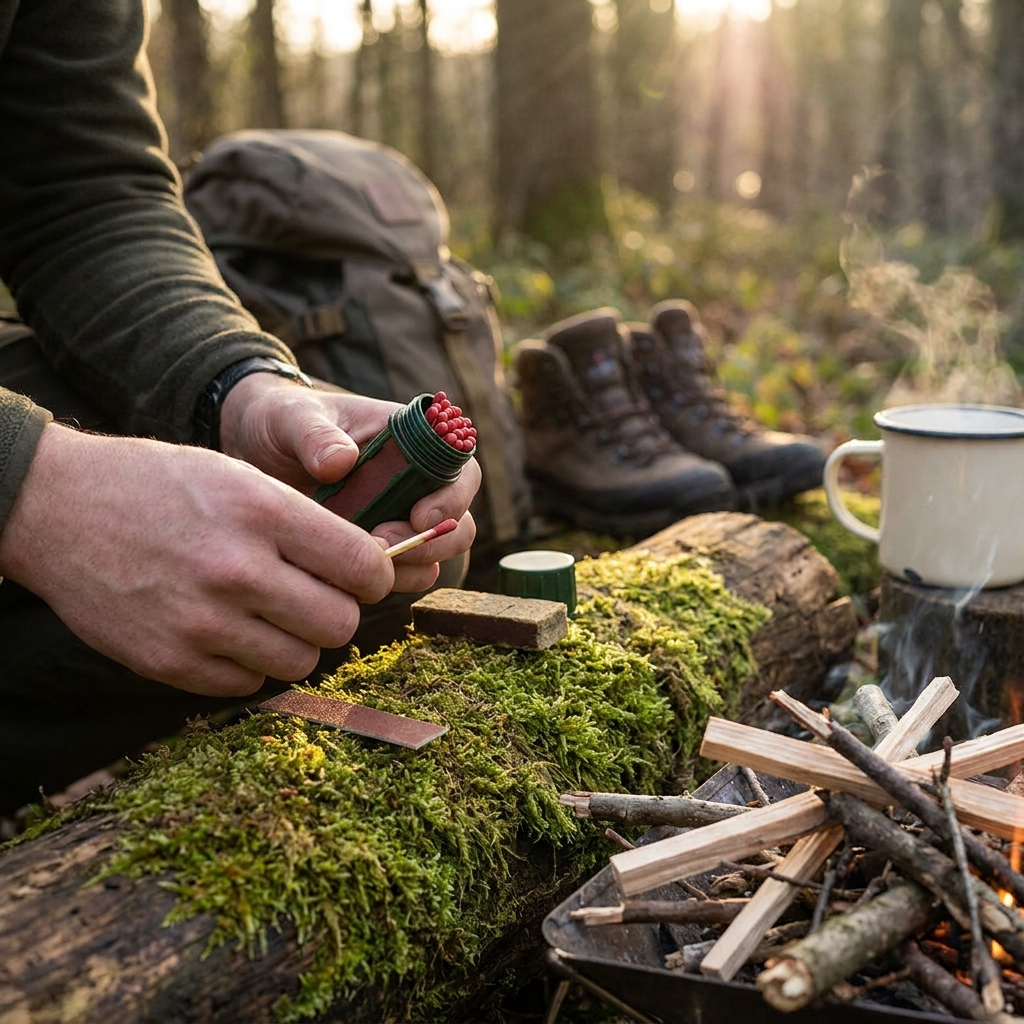 Mini Firestarter Kit in use