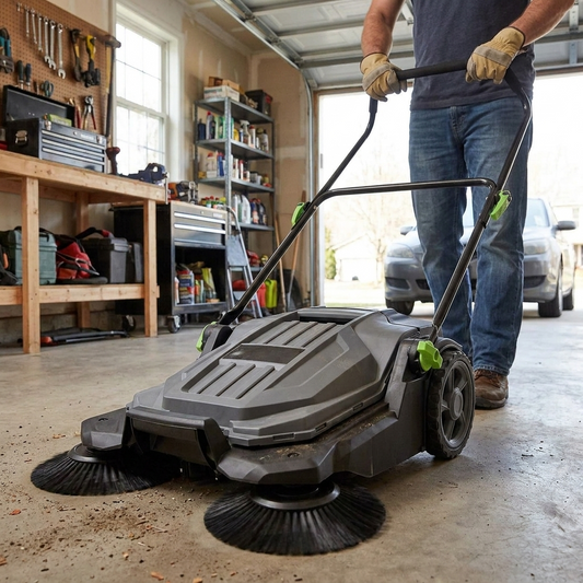 Floor Sweeper in use