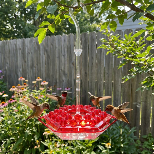 Ant Proof Hummingbird Feeder in use