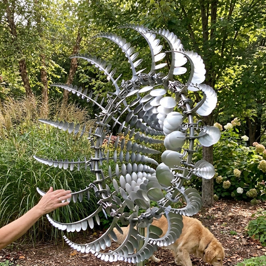 Kinetic Wind Spinner in use