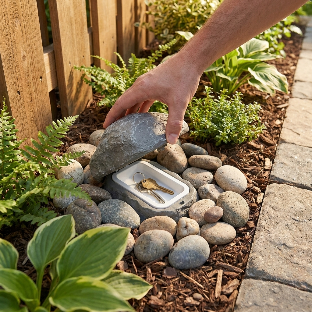 Outdoor Hidden Key Lock Box lifestyle