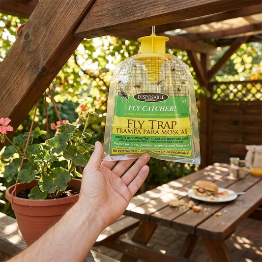 Eco Disposable Outdoor Fly Trap lifestyle