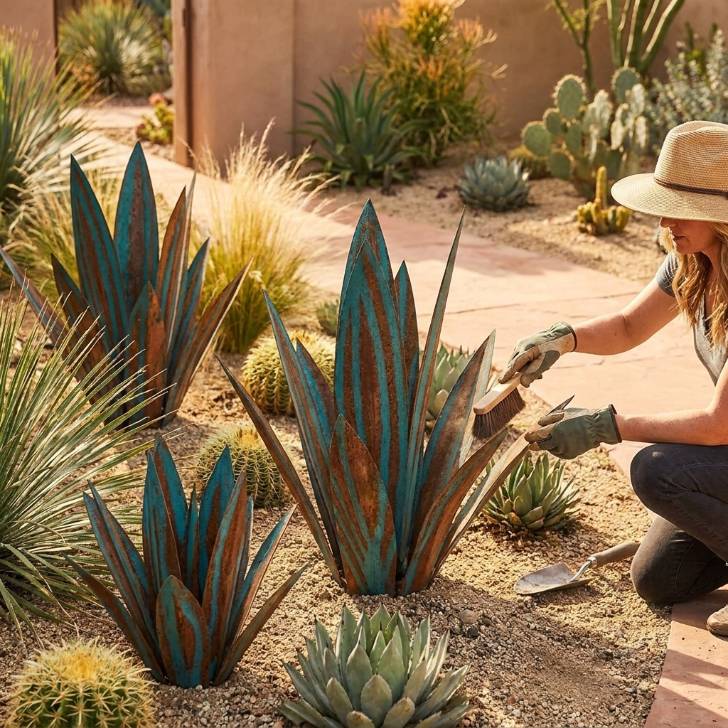 Agave garden lamp lifestyle