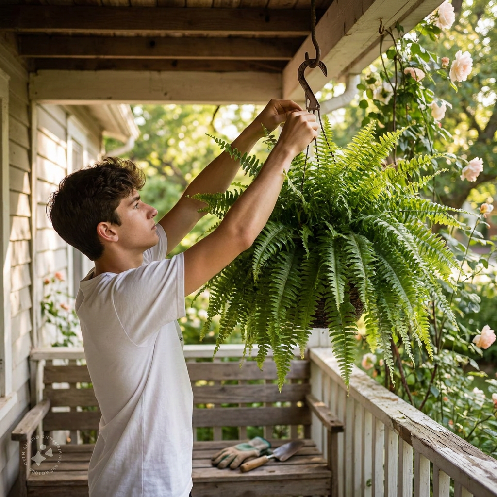 Artificial Boston fern lifestyle