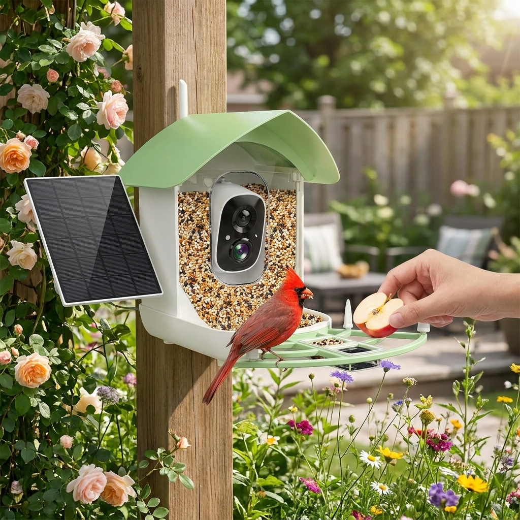 Smart solar bird feeder lifestyle
