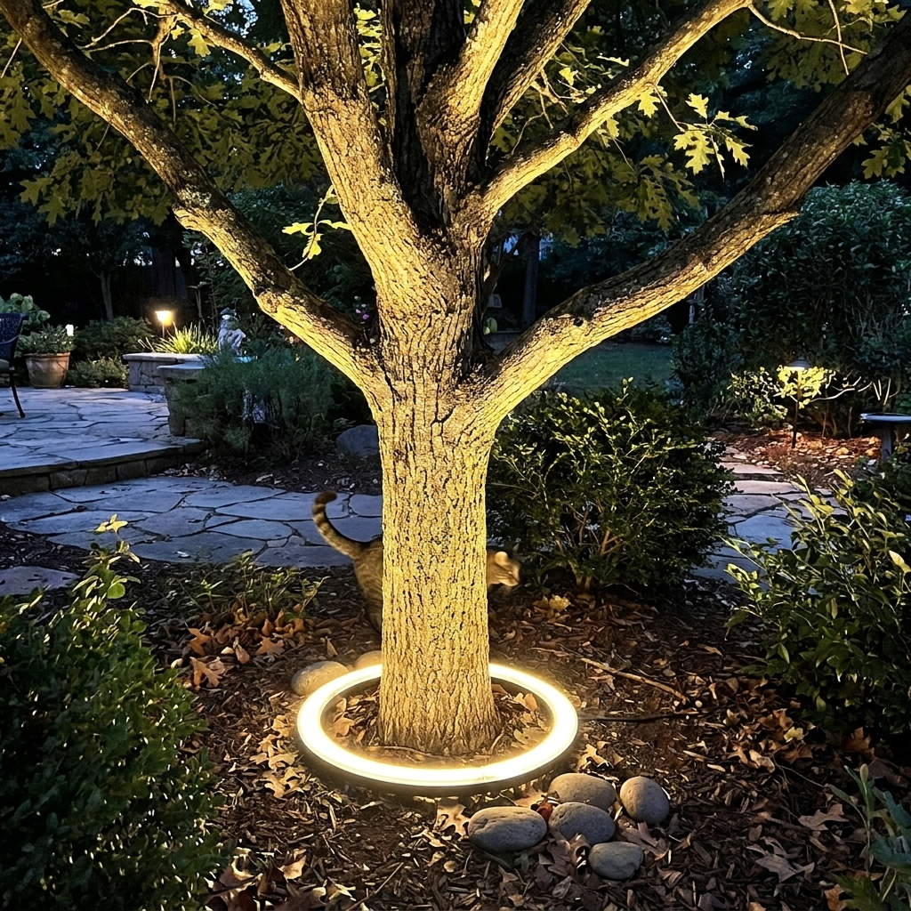 Outdoor LED tree spotlight lifestyle