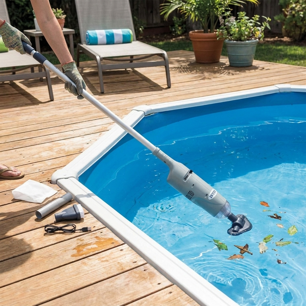 Cordless pool vacuum lifestyle