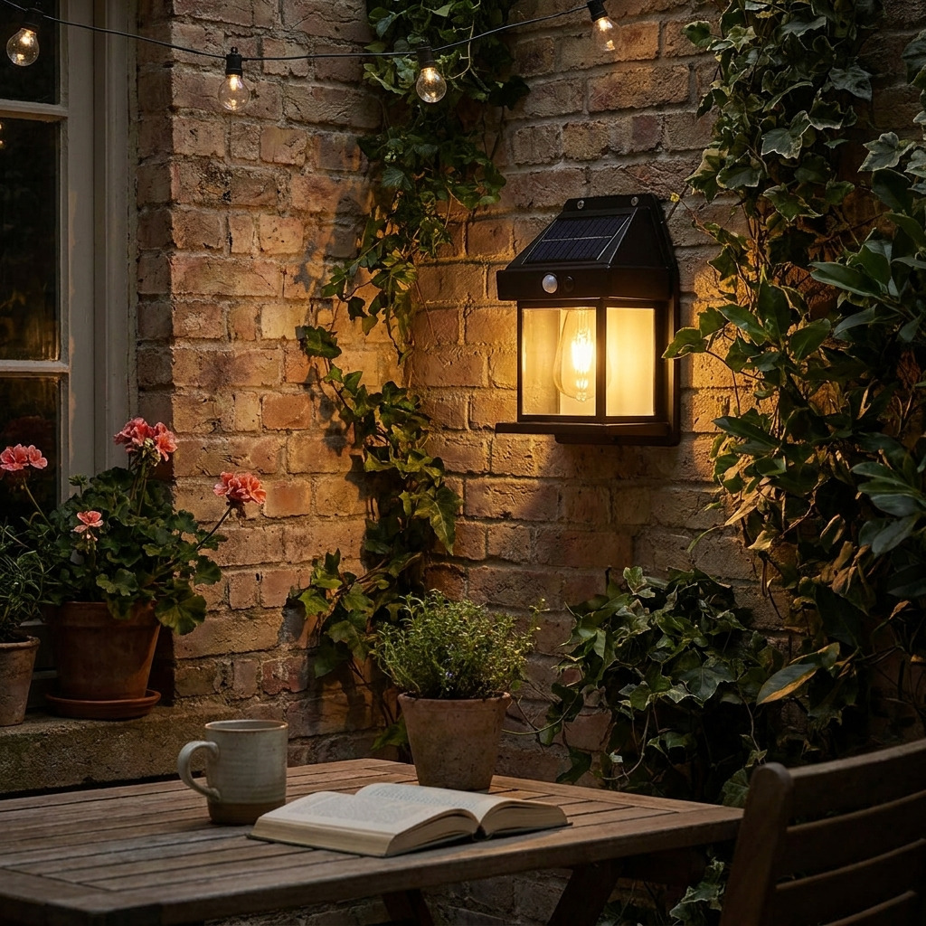 Outdoor solar LED motion light lifestyle