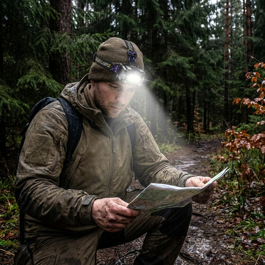 USB rechargeable headlamp lifestyle