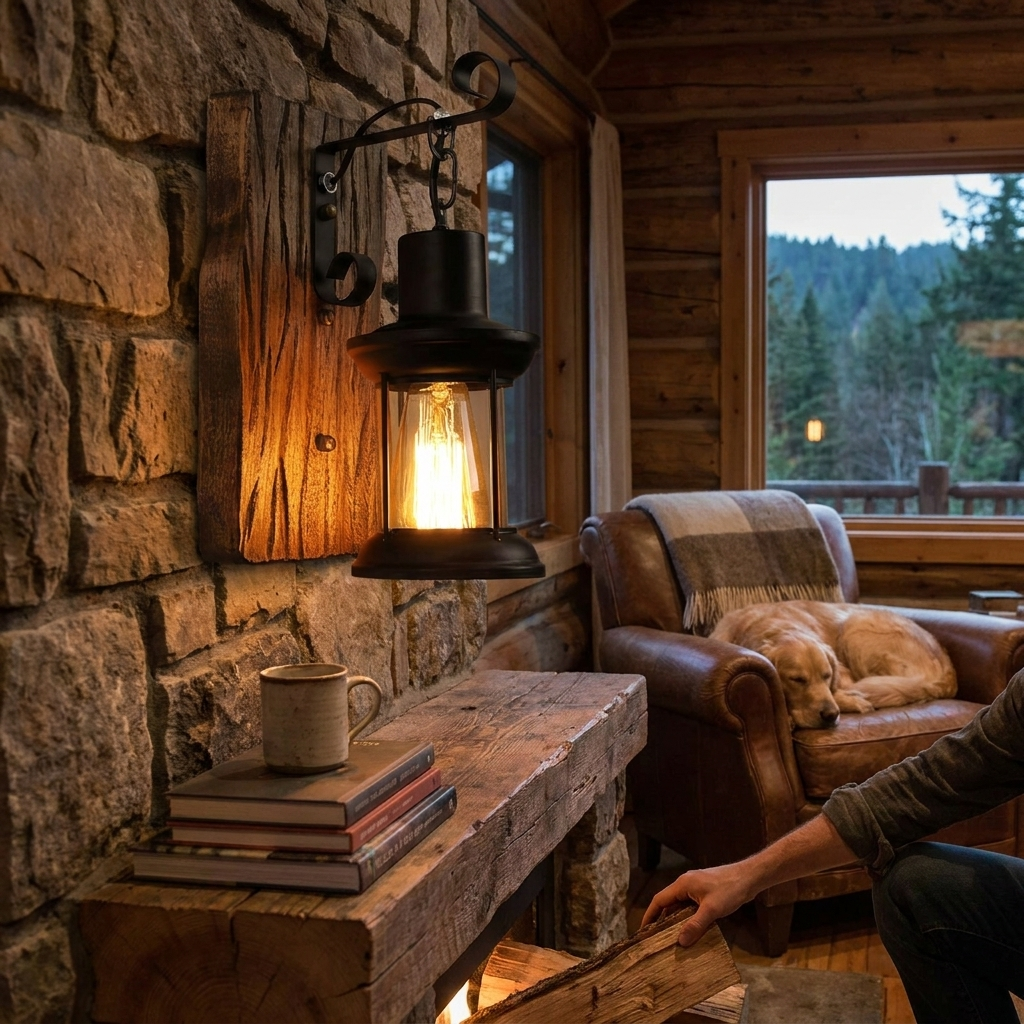 Cast iron wall light lifestyle