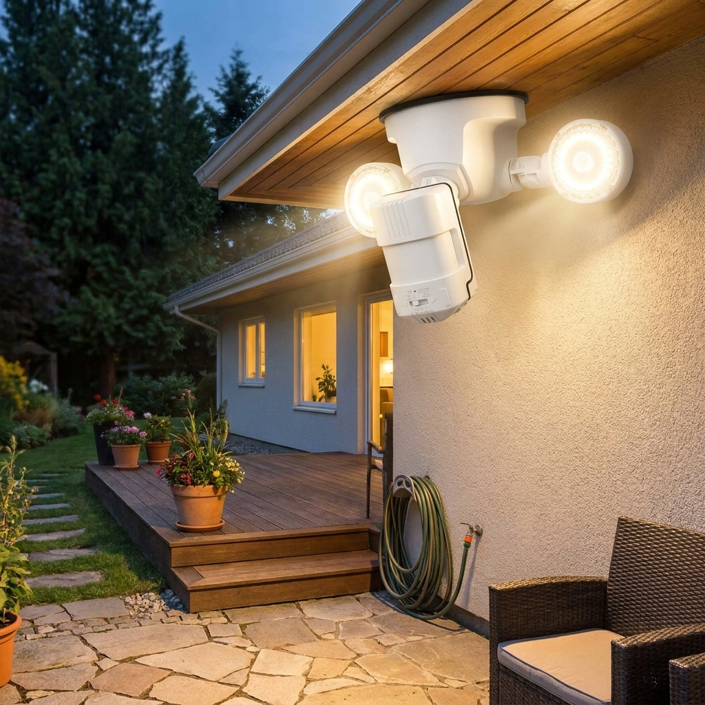 Motion sensor LED flood light lifestyle