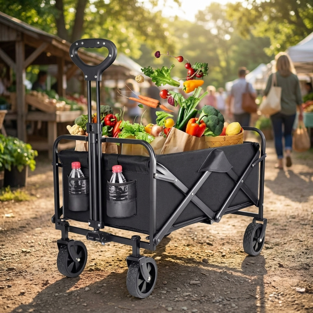 Heavy-Duty Foldable Wagon with All-Terrain Wheels lifestyle