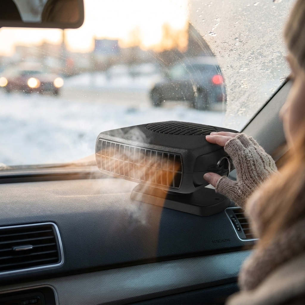 12V Portable Car Heater with 360° Rotatable Base lifestyle