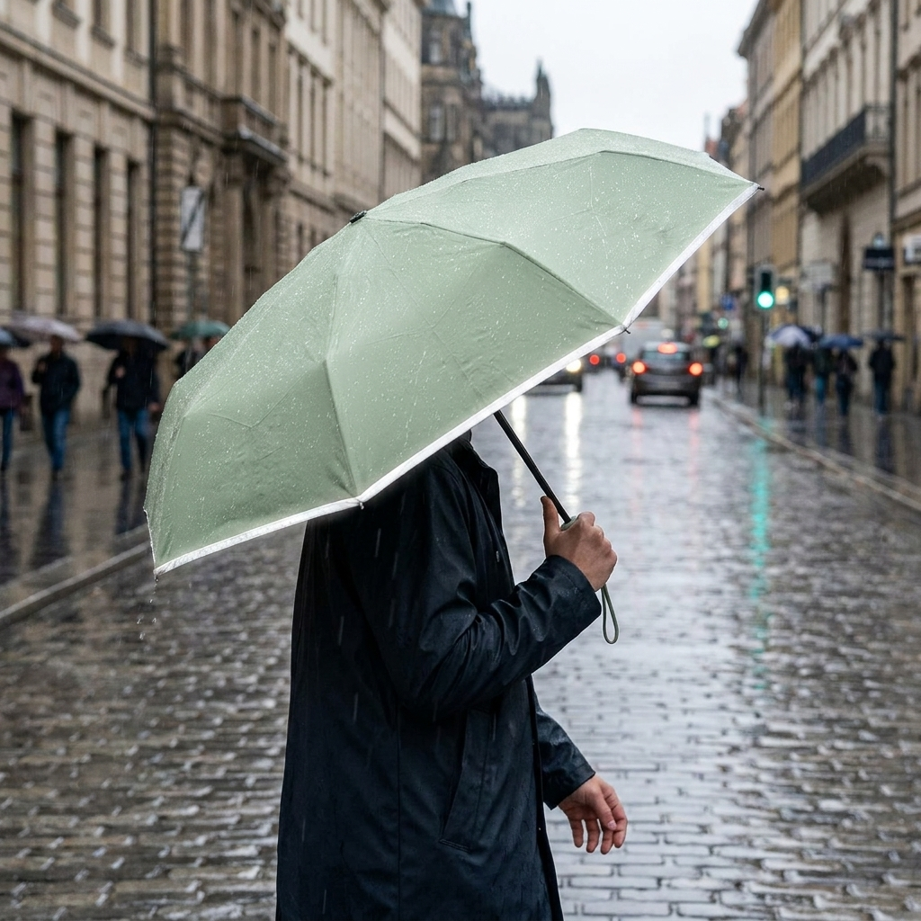 Stormproof Umbrella With Reflective Edge lifestyle