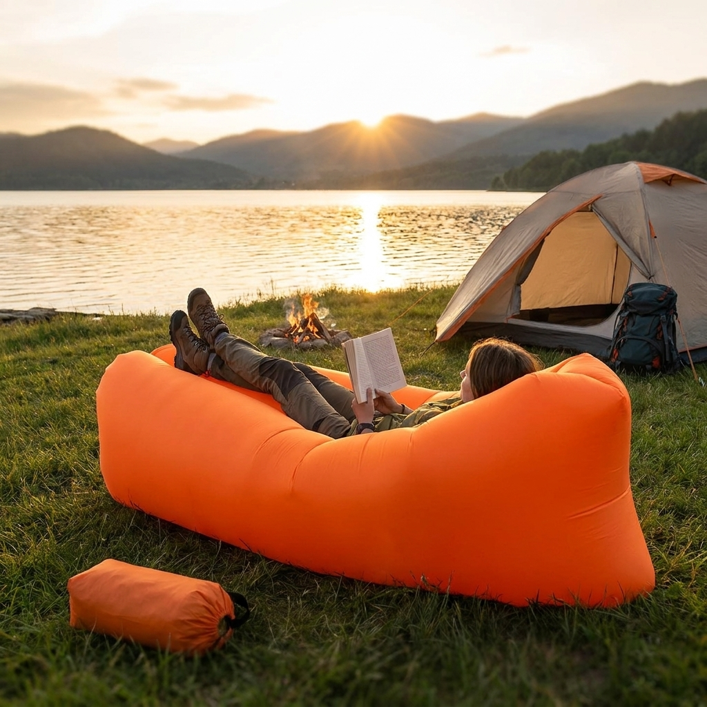 Outdoor Air Mattress Lounger for Camping and Adventures lifestyle