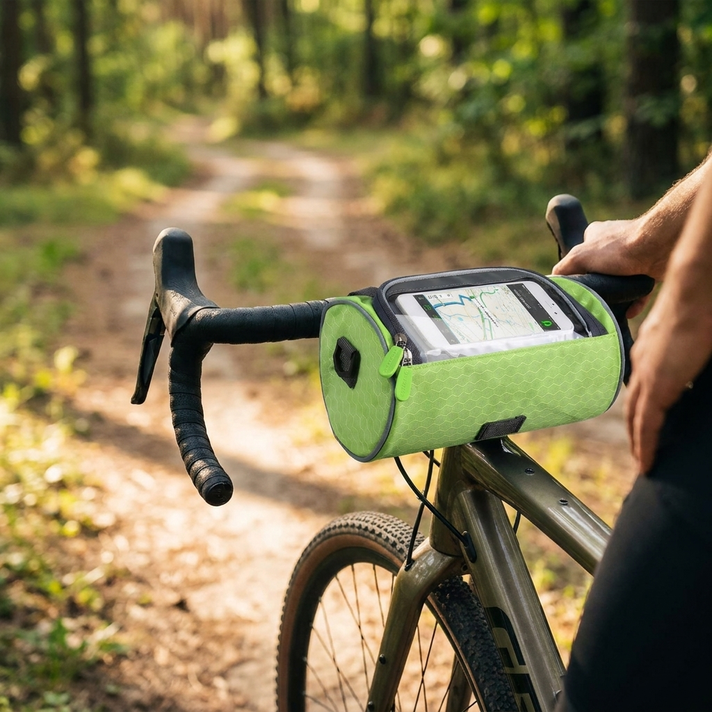Bicycle Bag with Touchscreen lifestyle