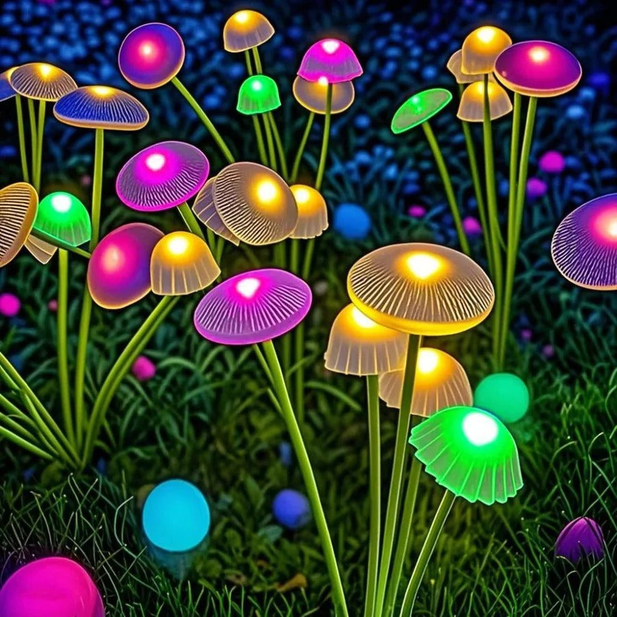 Solar Swaying Mushroom Garden Decor Lights Alvore