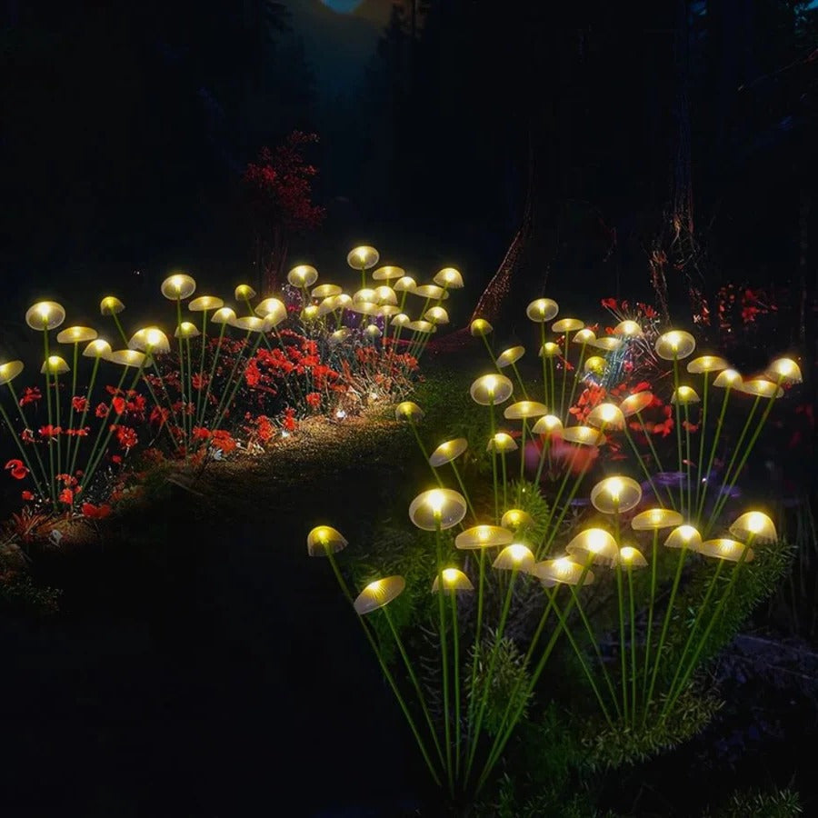Solar Swaying Mushroom Garden Decor Lights Alvore