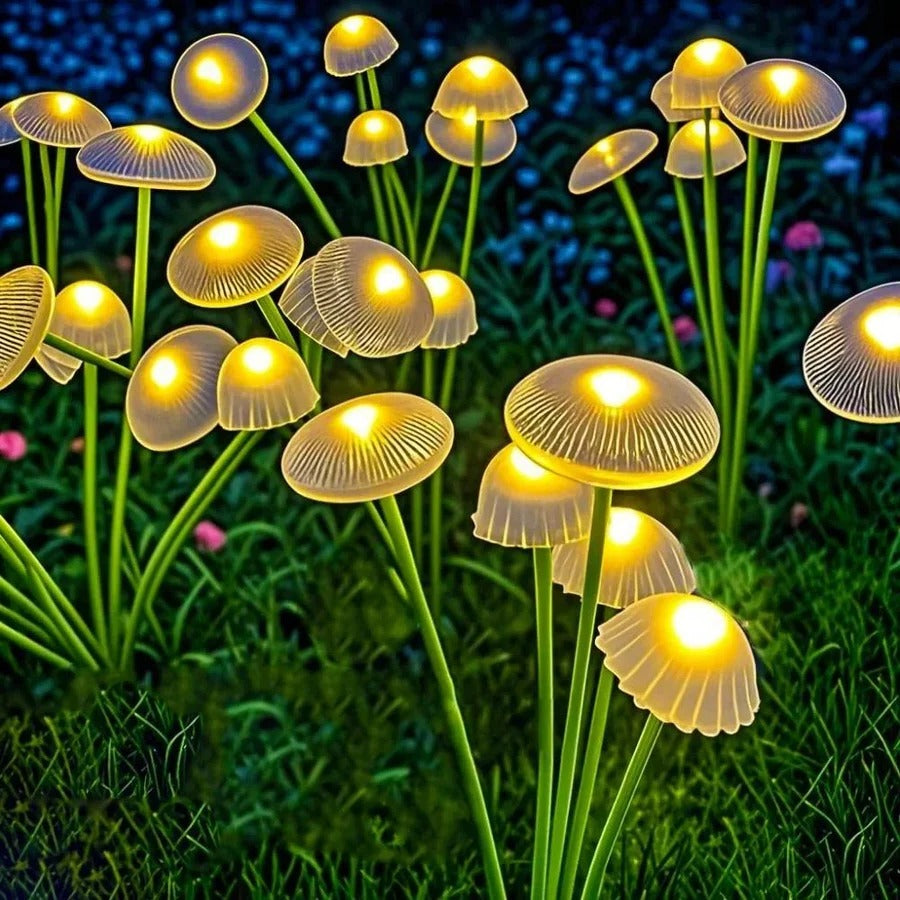 Solar Swaying Mushroom Garden Decor Lights Alvore
