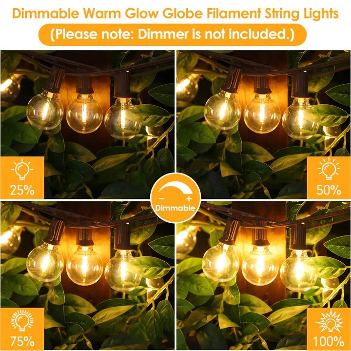 Outdoor LED Bulb String Lights for Home and Events Alvore