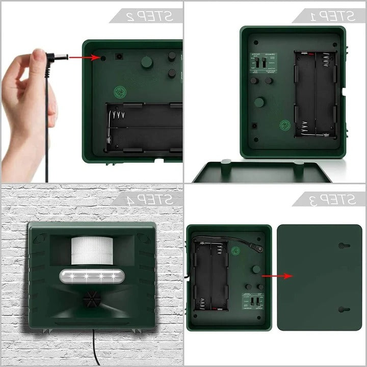 Ultrasonic Bird Deterrent Solar-Powered Outdoor Device Alvore