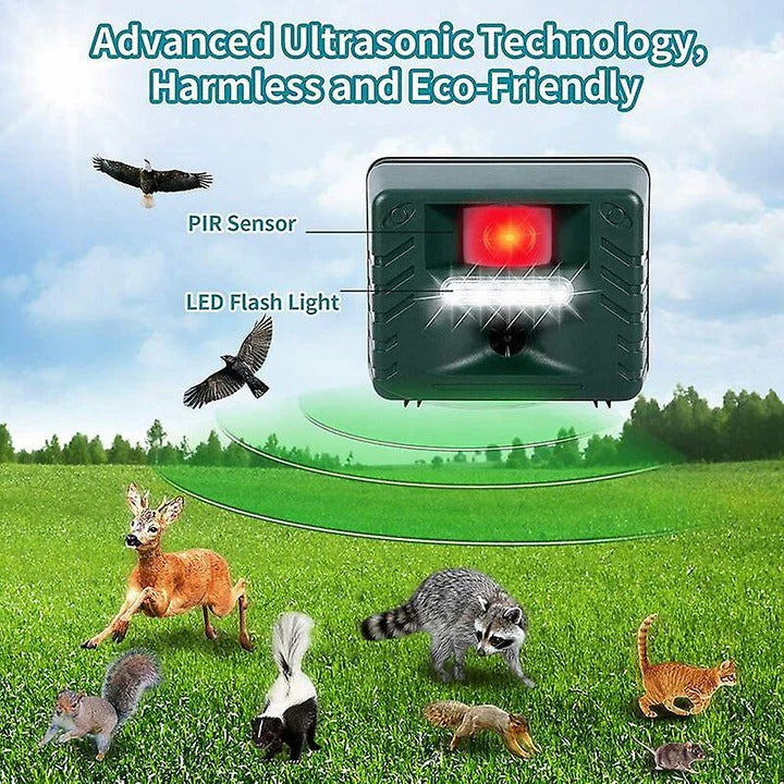 Ultrasonic Bird Deterrent Solar-Powered Outdoor Device Alvore