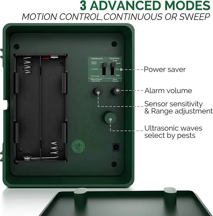 Ultrasonic Bird Deterrent Solar-Powered Outdoor Device Alvore