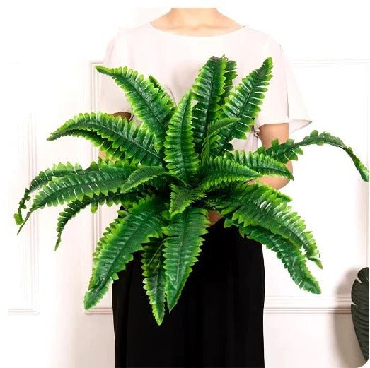 Artificial Boston Fern UV-Resistant Hanging Plant Alvore