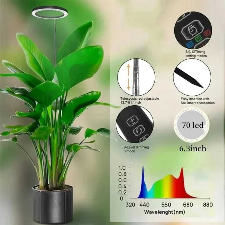 LED Grow Light for Indoor Plants with Automatic Timer Alvore