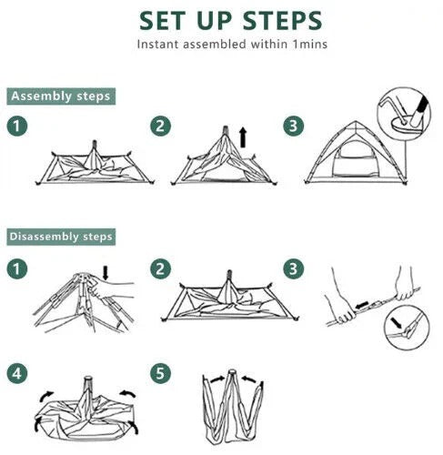 Instant Pop-Up Tent for 3-4 People Alvore