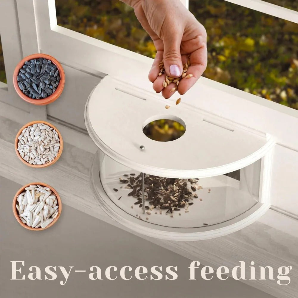Panoramic View Window Bird Feeder Alvore