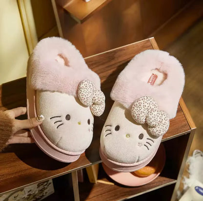 Plush Hello Kitty Slippers