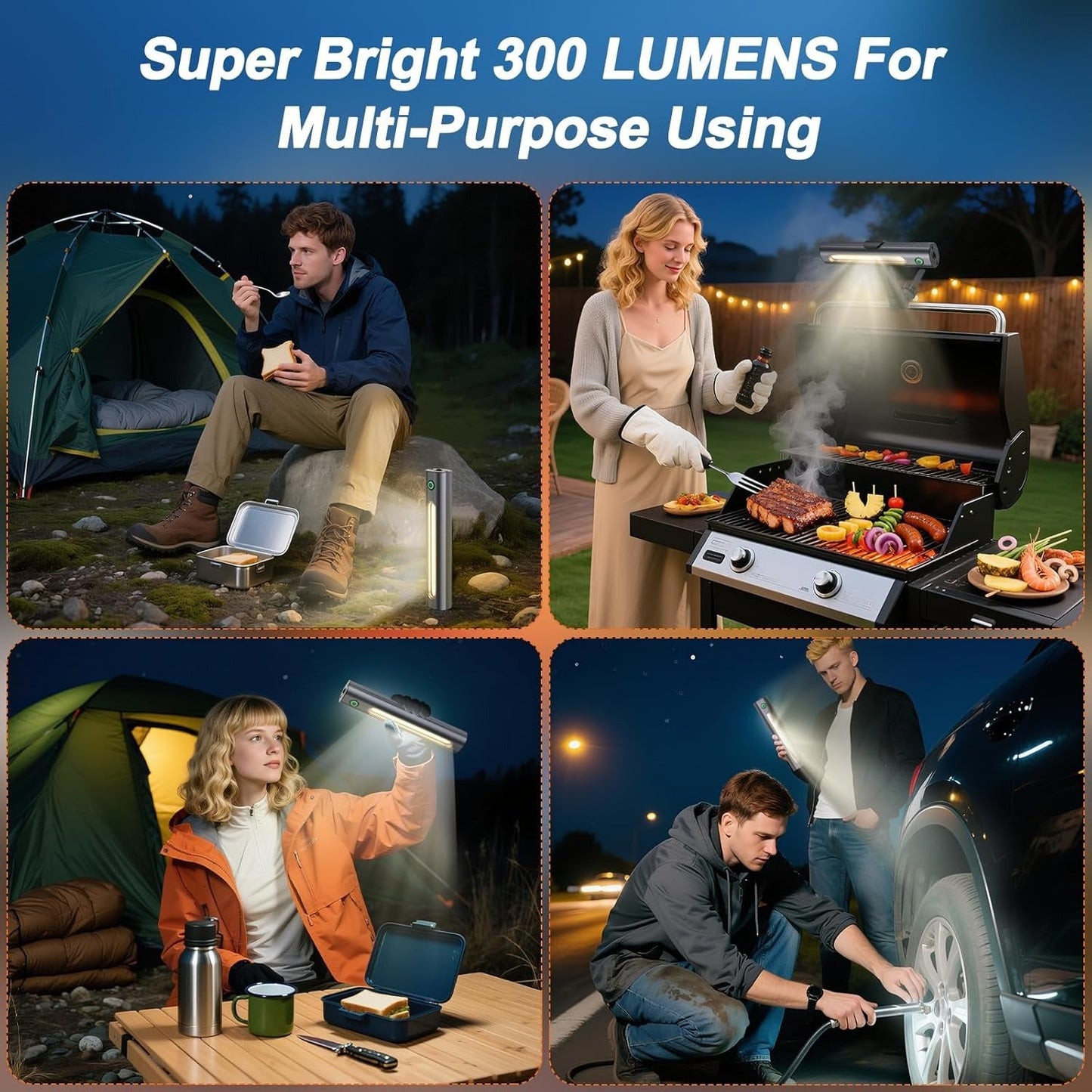 Rechargeable BBQ Grill Light 360 Degree Alvore