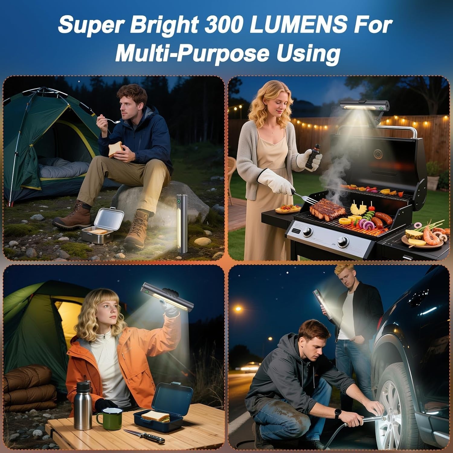 Rechargeable BBQ Grill Light 360 Degree Alvore