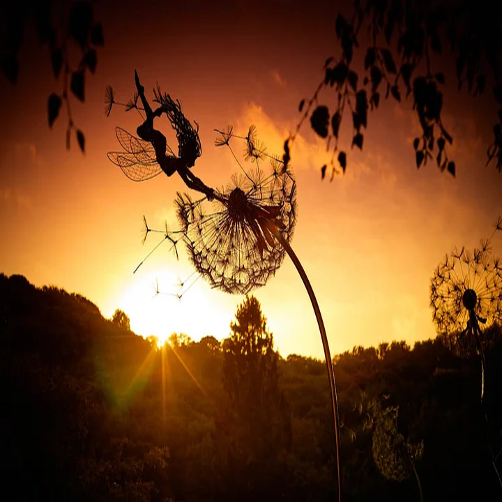 Metal Fairy Garden Stake Alvore