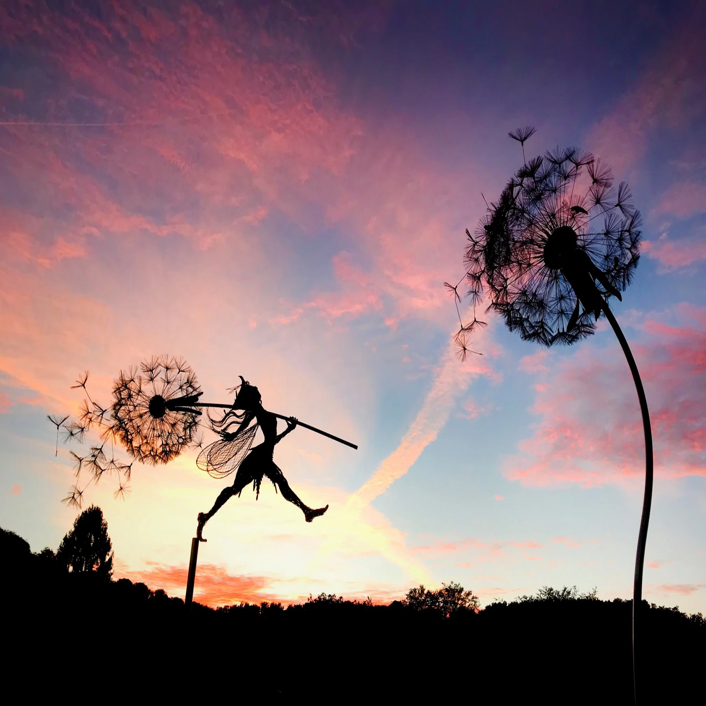 Metal Fairy Garden Stake Alvore