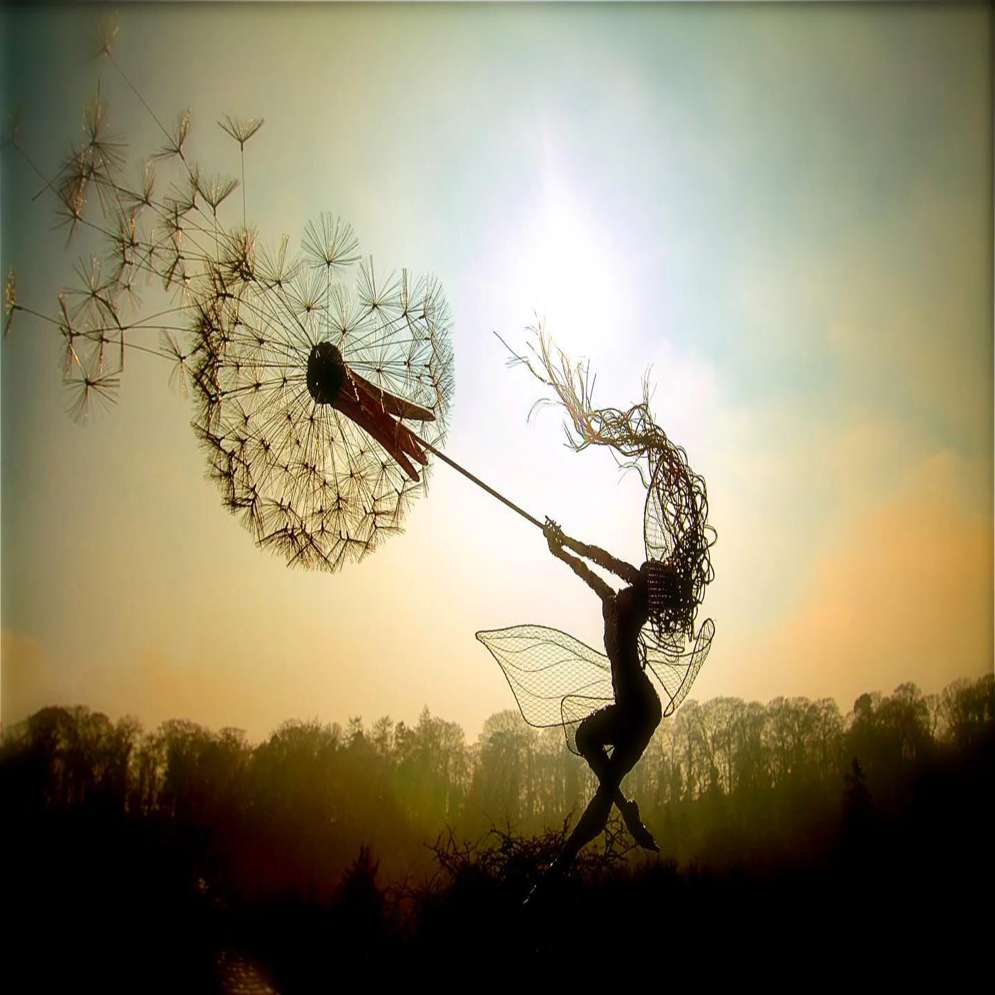 Metal Fairy Garden Stake Alvore