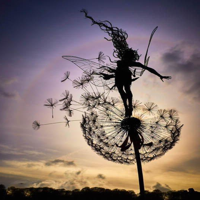 Metal Fairy Garden Stake Alvore