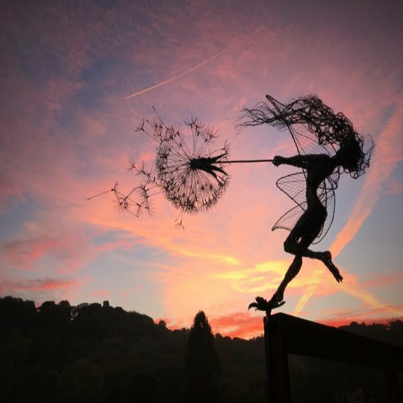 Metal Fairy Garden Stake Alvore