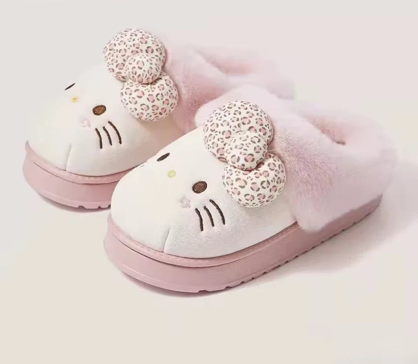 Plush Hello Kitty Slippers