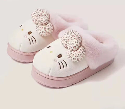 Plush Hello Kitty Slippers
