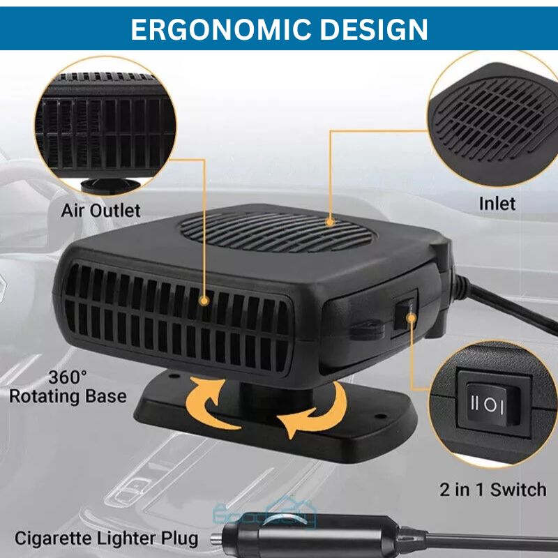 12V Portable Car Heater, Rotatable Alvore