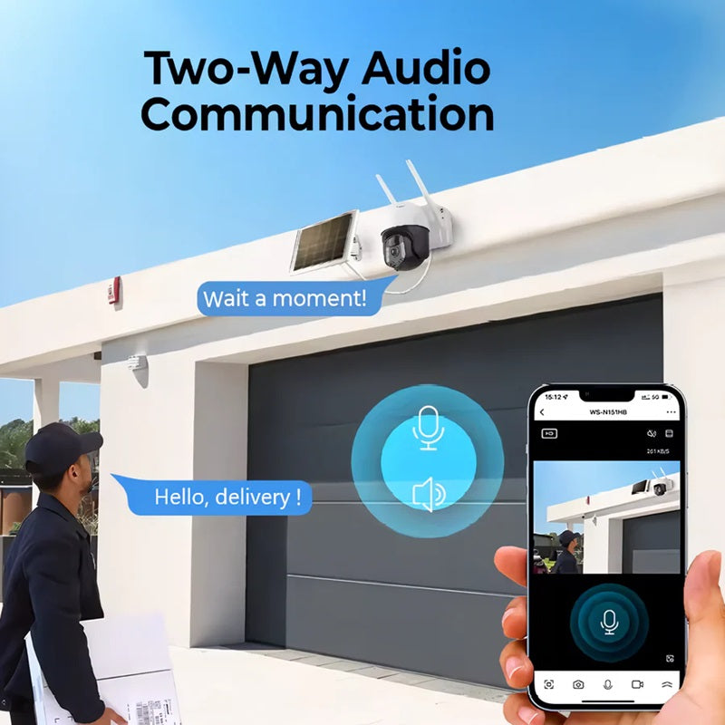 2K Solar WiFi PTZ Security Camera Alvore